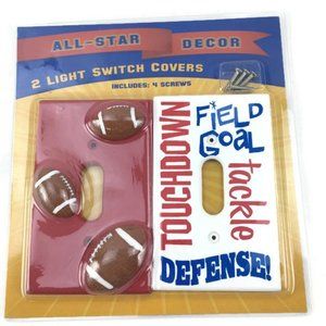Football Themed Light Switch Covers Kids Decor